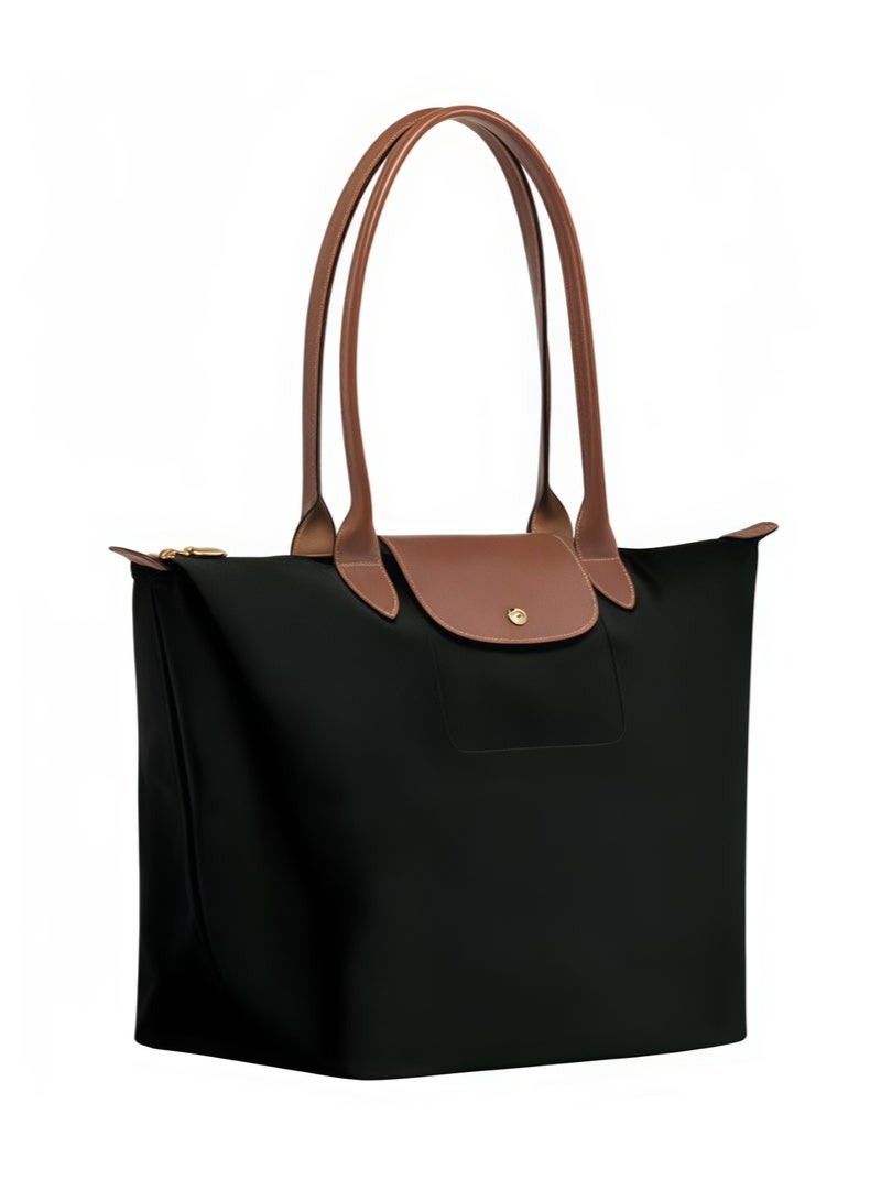 Longchamp Le Pliage Large Shoulder Straps women's Classic Fashion Versatile Large Makeup Bag, Handbag, Shoulder Bag classic black - Image 5